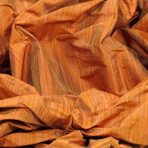 burnt sienna striped silk